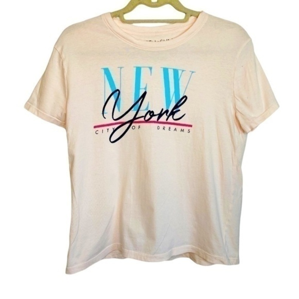New York Vintage Style Tee Pink Size Small - Picture 1 of 4